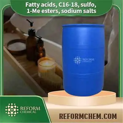 Fatty acids, C16-18, sulfo, 1-Me esters, sodium salts